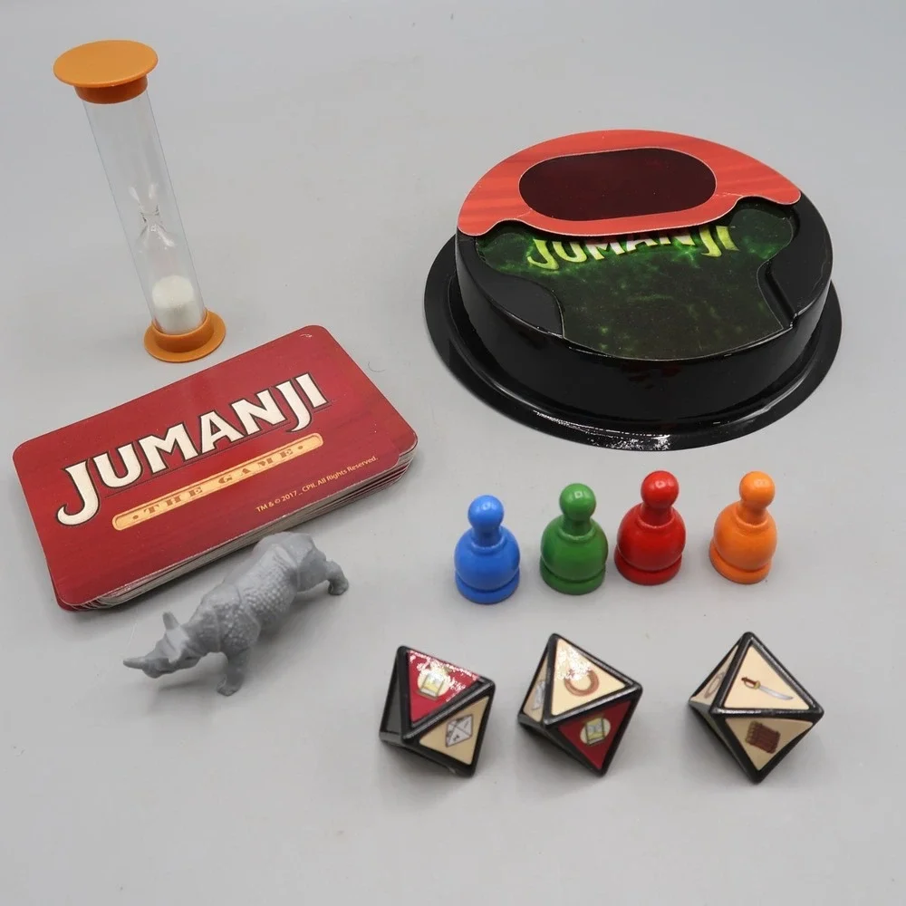 JUMANJI Board Game for Parts Pawns Rhino Dice Timer Cards Decoder 2017